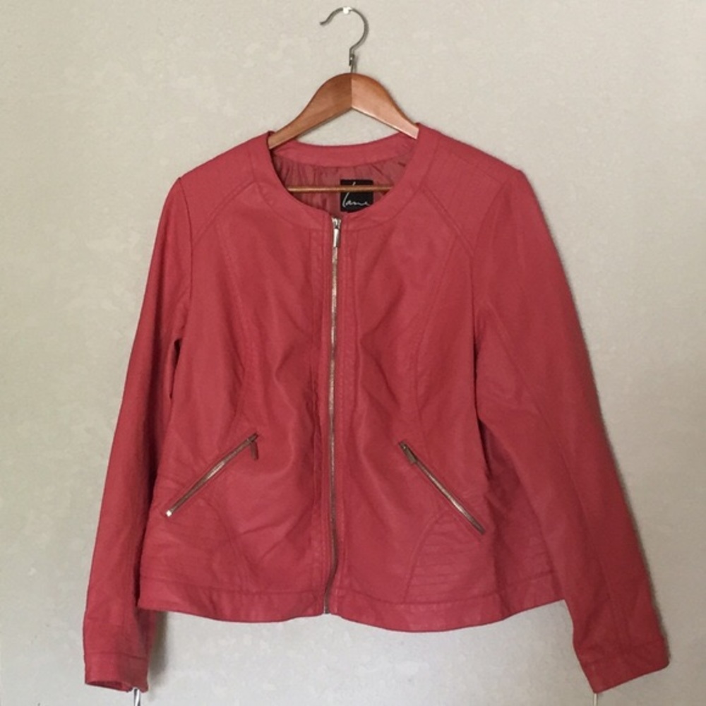 Lane Bryant pink Moto jacket